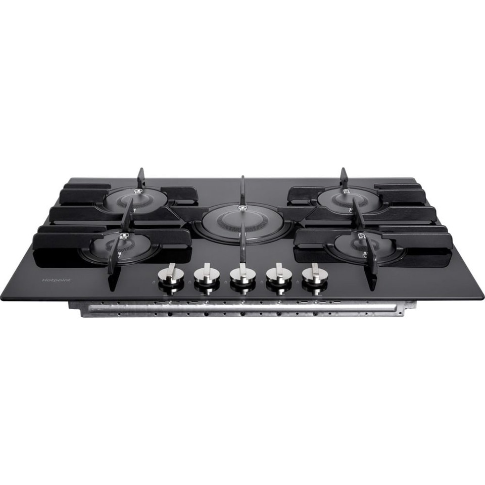Hotpoint FTGHG 751 D/HA(BK) Nero Da incasso 75 cm Gas 5 Fornello(i)