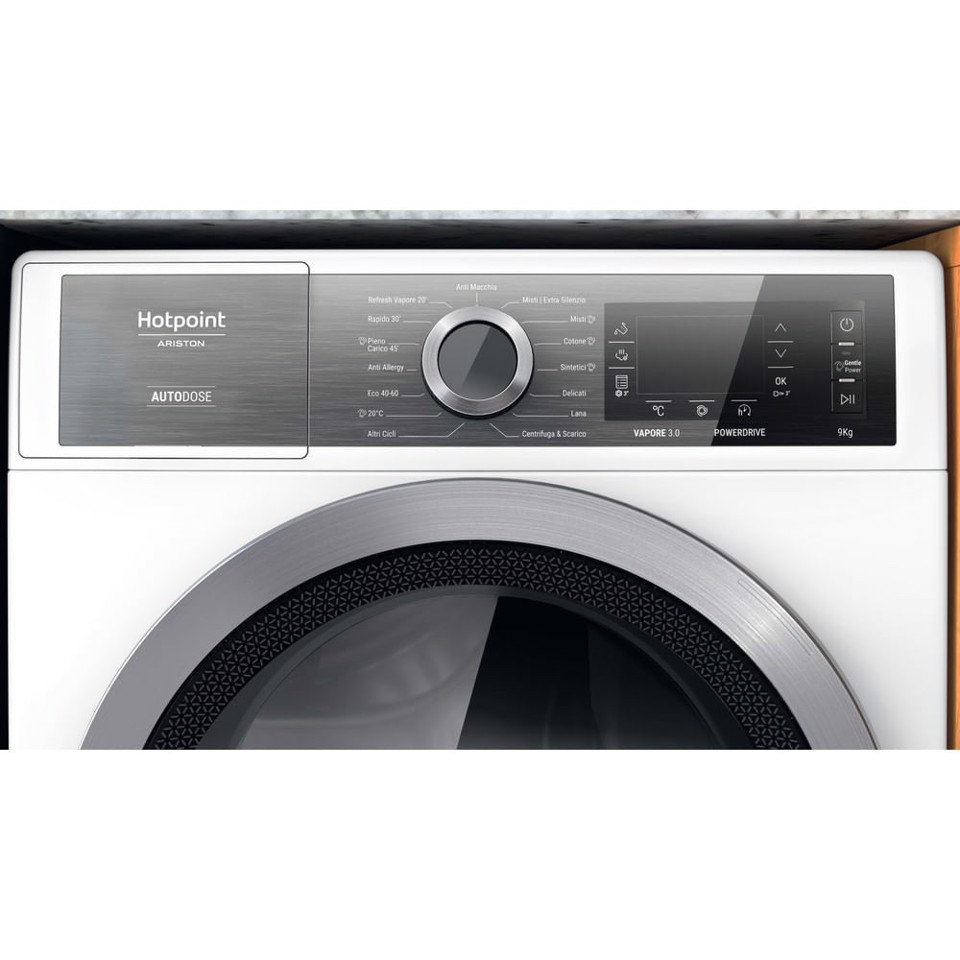Hotpoint H8 W946WB IT lavatrice Caricamento frontale 9 kg 1400 Giri/min A Bianco