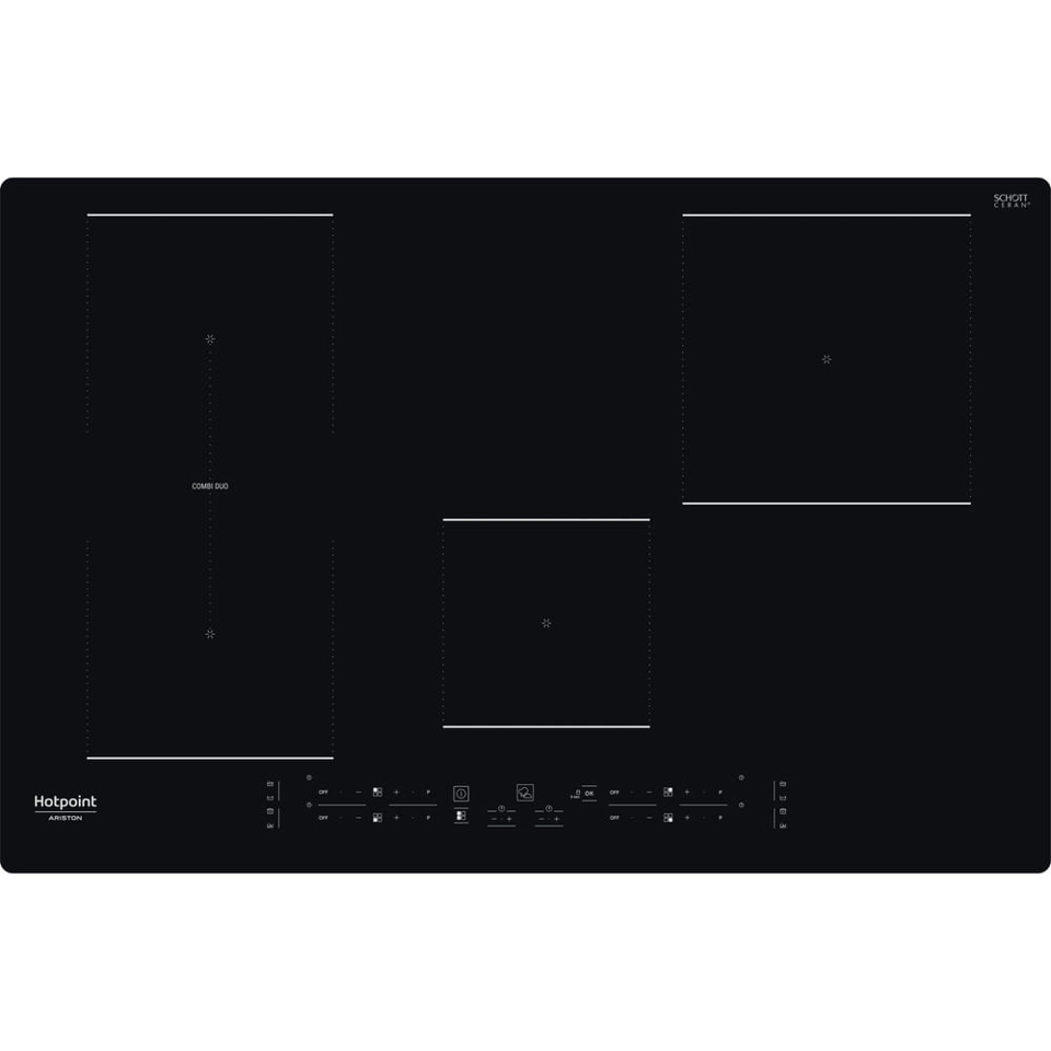 Hotpoint HB 0577B NE Nero Da incasso 77 cm Piano cottura a induzione 4 Fornello(i)