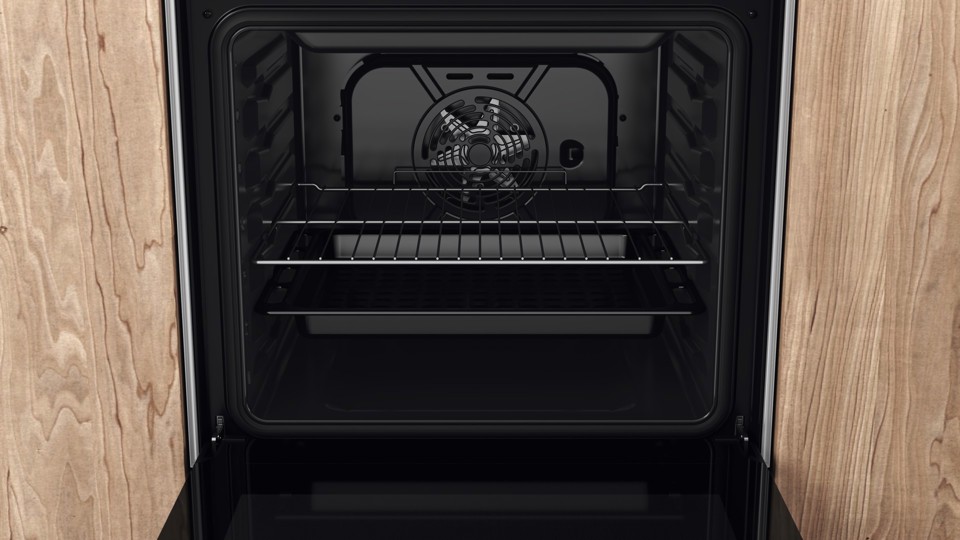 Hotpoint HS68G8PHX/E/1 Cucina Elettrico Gas Nero, Acciaio inossidabile A