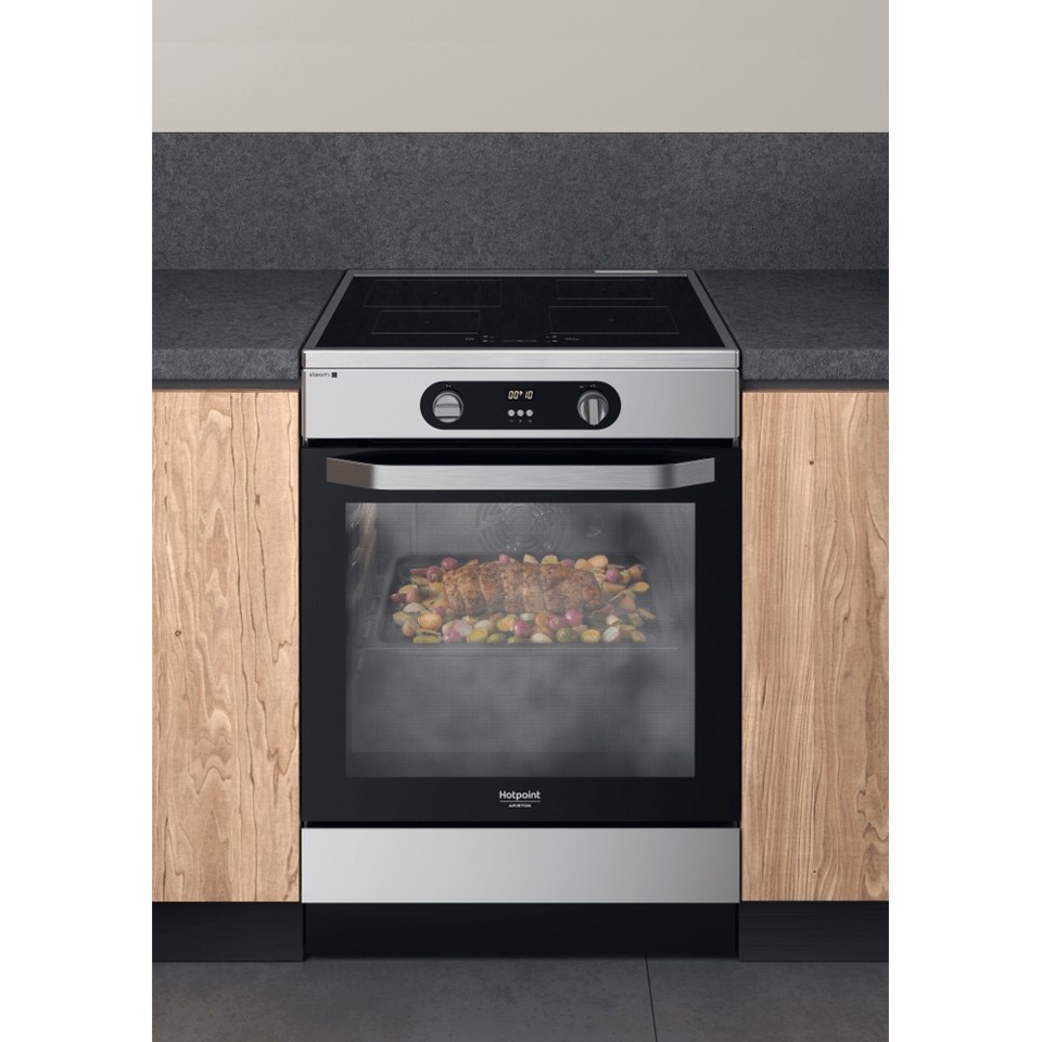 Hotpoint HS68IQ8CHX/E Cucina Piano cottura a induzione Acciaio inossidabile A