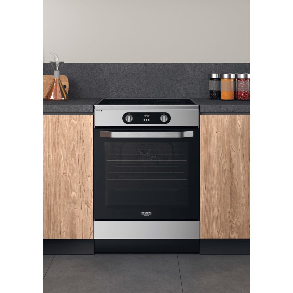 Hotpoint HS68IQ8CHX/E Cucina Piano cottura a induzione Acciaio inossidabile A