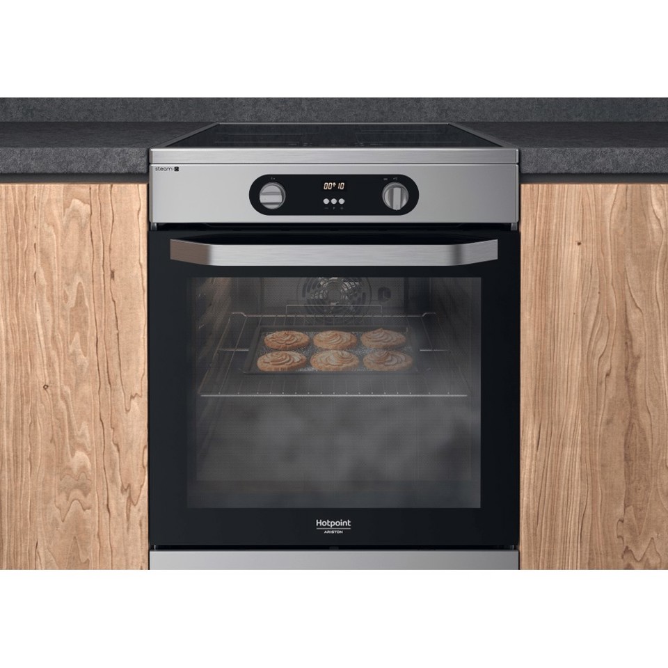 Hotpoint HS68IQ8CHX/E Cucina Piano cottura a induzione Acciaio inossidabile A