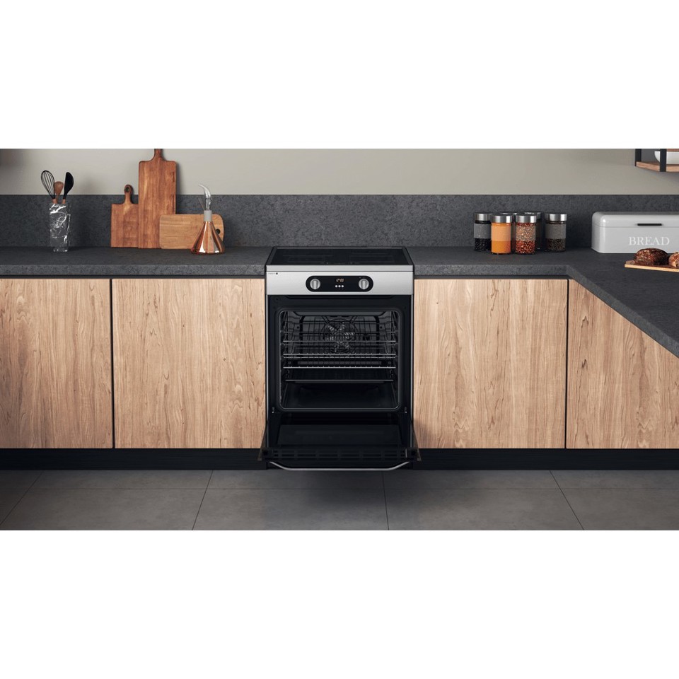 Hotpoint HS68IQ8CHX/E Cucina Piano cottura a induzione Acciaio inossidabile A