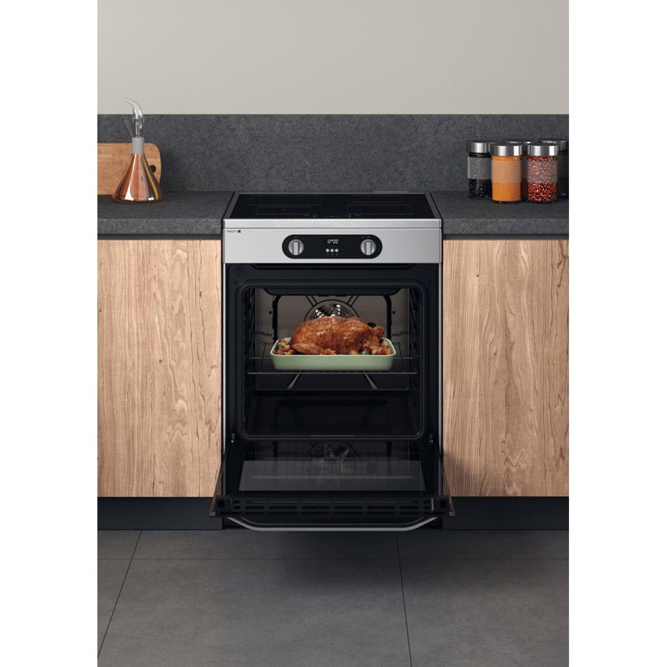 Hotpoint HS68IQ8CHX/E Cucina Piano cottura a induzione Acciaio inossidabile A