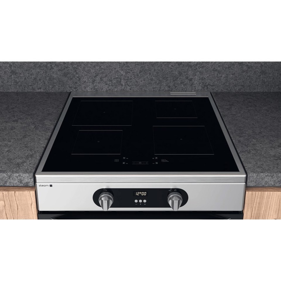 Hotpoint HS68IQ8CHX/E Cucina Piano cottura a induzione Acciaio inossidabile A