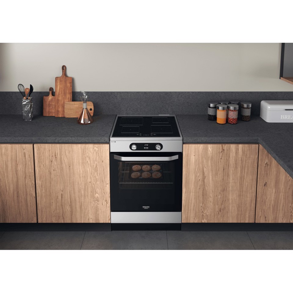 Hotpoint HS68IQ8CHX/E Cucina Piano cottura a induzione Acciaio inossidabile A