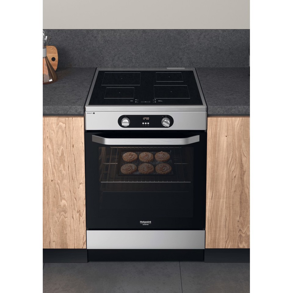 Hotpoint HS68IQ8CHX/E Cucina Piano cottura a induzione Acciaio inossidabile A