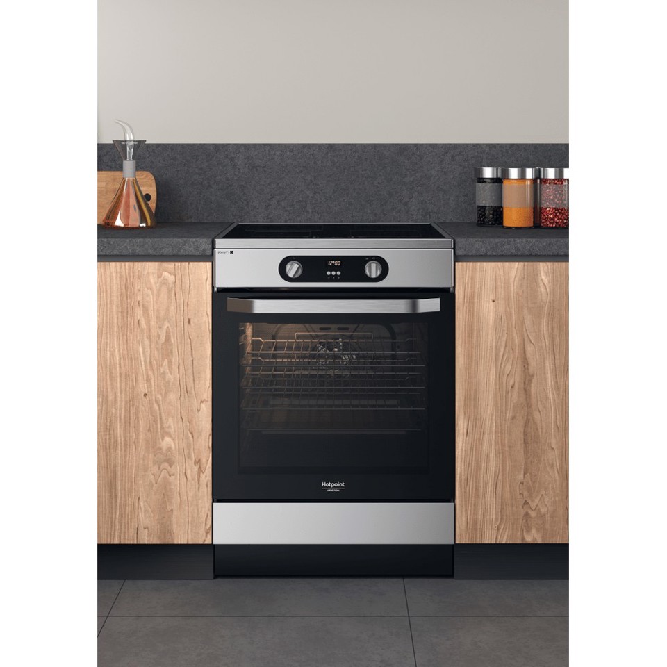 Hotpoint HS68IQ8CHX/E Cucina Piano cottura a induzione Acciaio inossidabile A