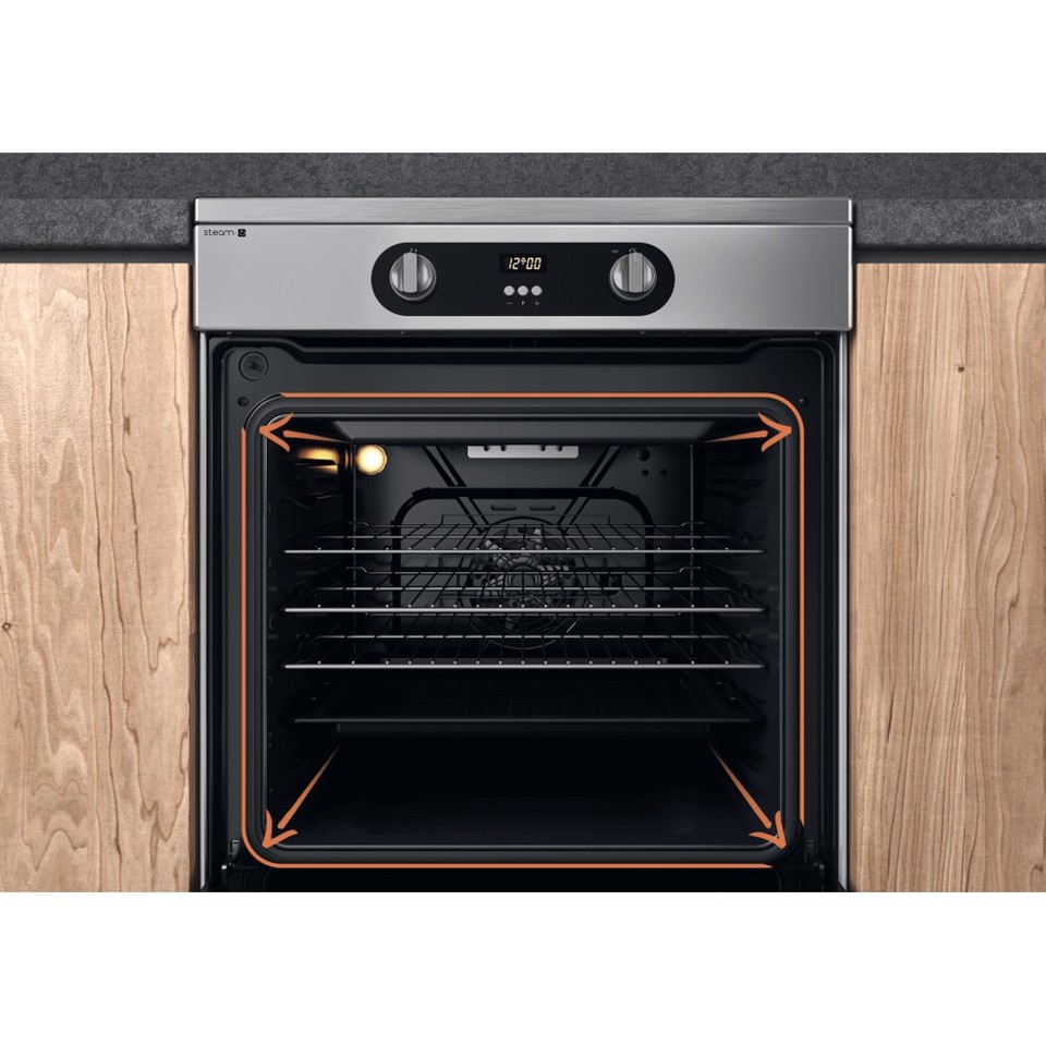 Hotpoint HS68IQ8CHX/E Cucina Piano cottura a induzione Acciaio inossidabile A