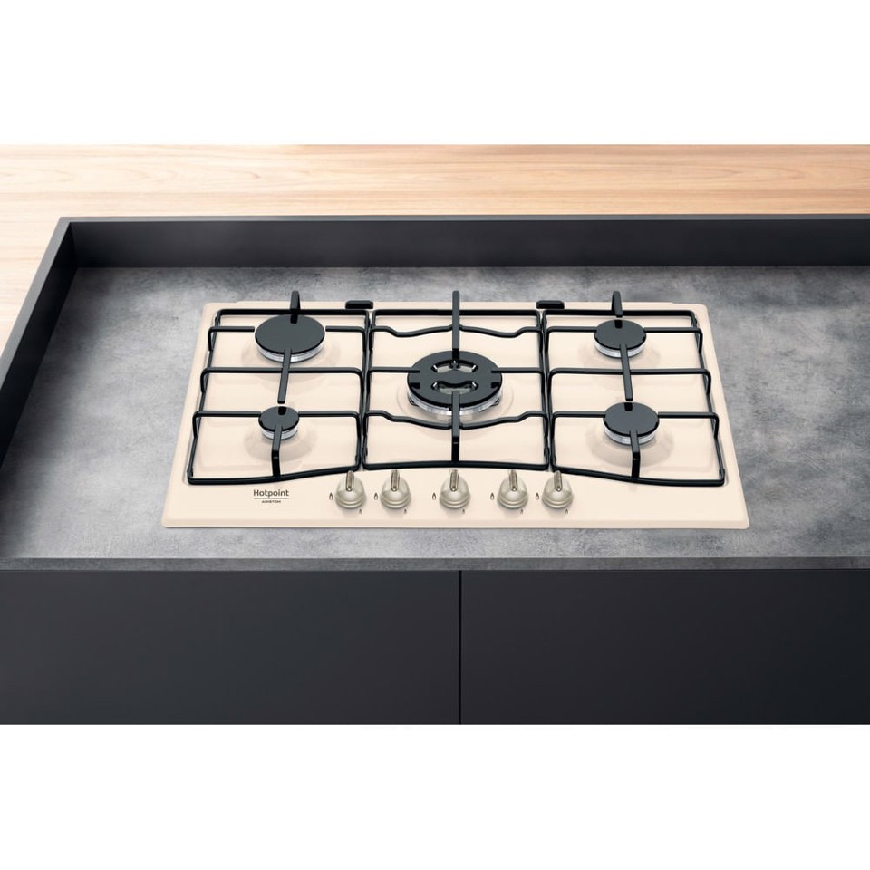 Hotpoint PCN 750 T (OW) R /HA Avorio Da incasso 75 cm Gas 5 Fornello(i)