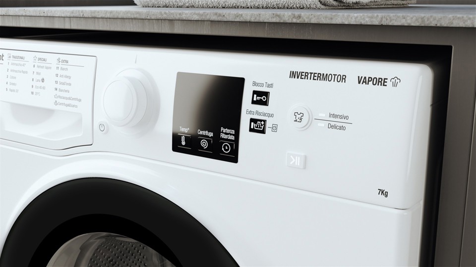 Hotpoint RSSF R327 IT lavatrice Caricamento frontale 7 kg 1200 Giri/min D Bianco