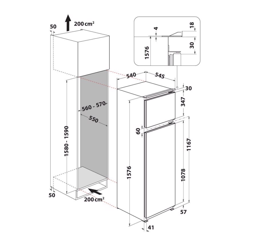 Hotpoint T 16 A2 D/HA 2 Da incasso 239 L E Grigio