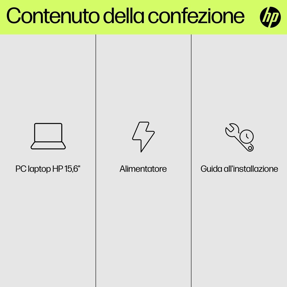 HP 15-fd0081nl Intel® Core™ i5 i5-1334U Computer portatile 39,6 cm (15.6") Full HD 8 GB DDR4-SDRAM 512 GB SSD Wi-Fi 6E (802.11ax) Windows 11 Home Argento