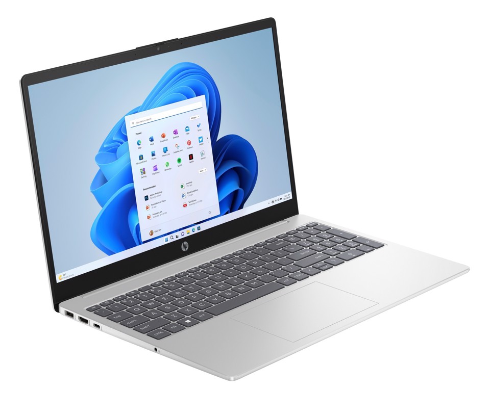 HP 15-fd1029nl Intel Core Ultra 7 155H Computer portatile 39,6 cm (15.6") Full HD 16 GB DDR5-SDRAM 512 GB SSD Wi-Fi 6 (802.11ax) Windows 11 Home AI PC Argento