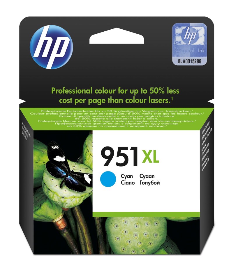 HP 951XL Cartuccia originale inchiostro ciano ad alta capacità 