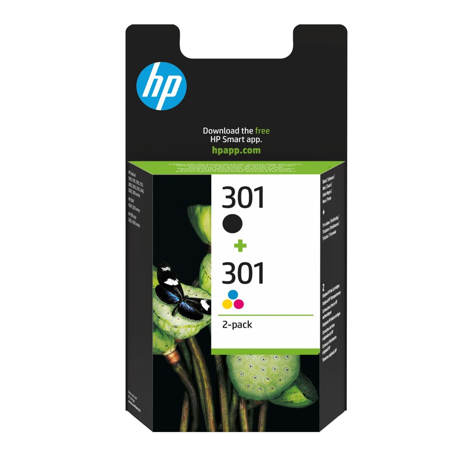 HP Confezione da 2 cartucce originali di inchiostro nero/tricromia 301
