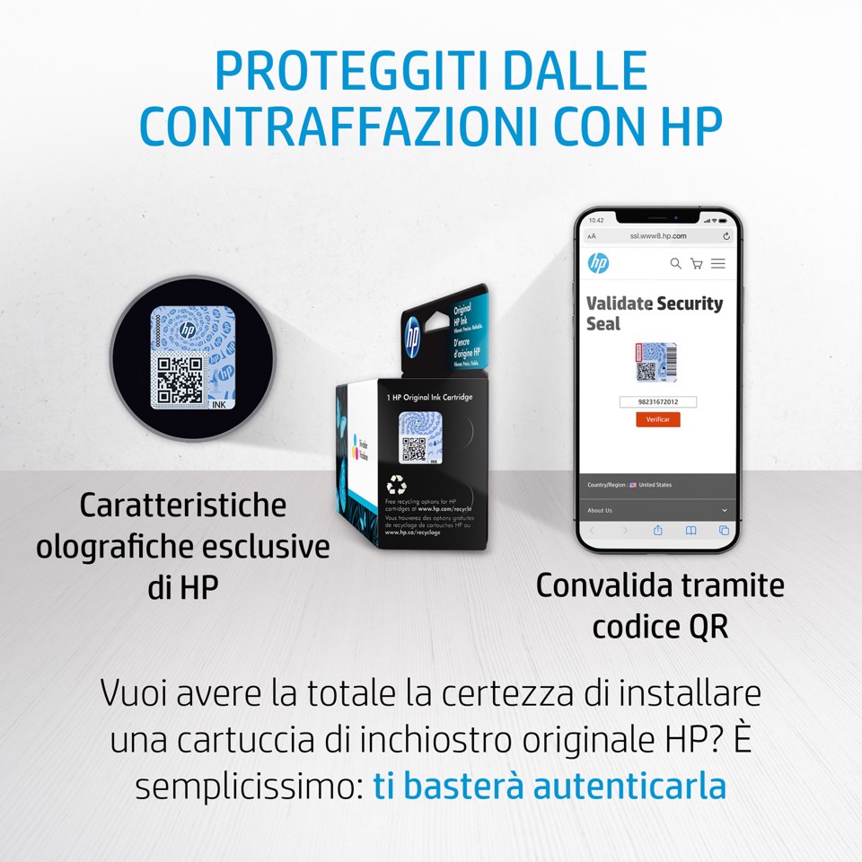 HP 62 Confezione da 2 cartucce originali di inchiostro nero/tricromia 