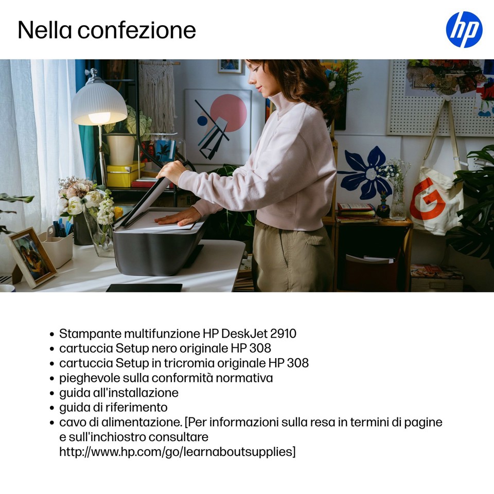 HP DeskJet 2910 Wireless All-in-One Colore Stampante