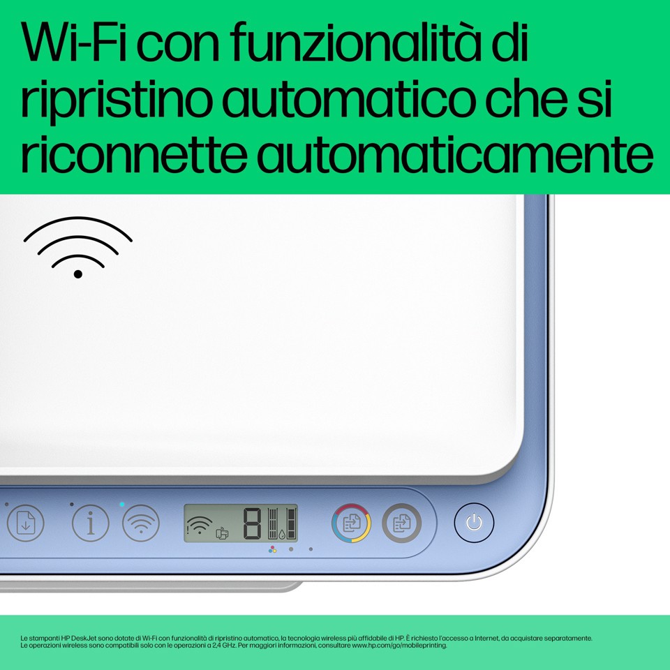 HP DeskJet 4222e Wireless All-in-One Colore Stampante, Instant Ink; Fotocopiatrice, scanner
