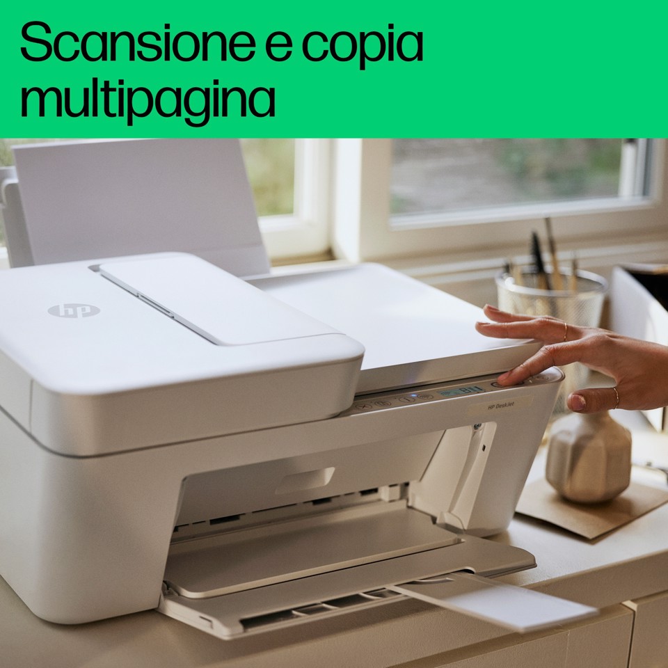 HP DeskJet 4222e Wireless All-in-One Colore Stampante, Instant Ink; Fotocopiatrice, scanner