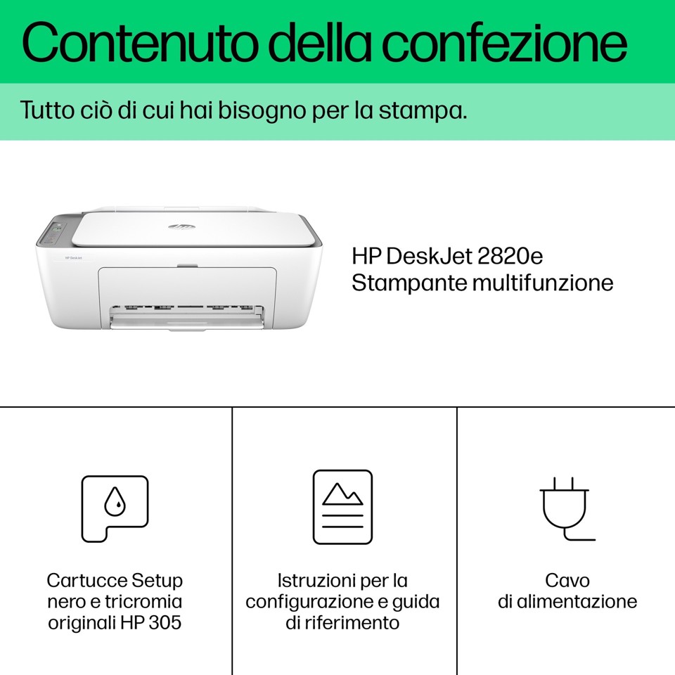 HP DeskJet 2822e Stampante multifunzione inkjet