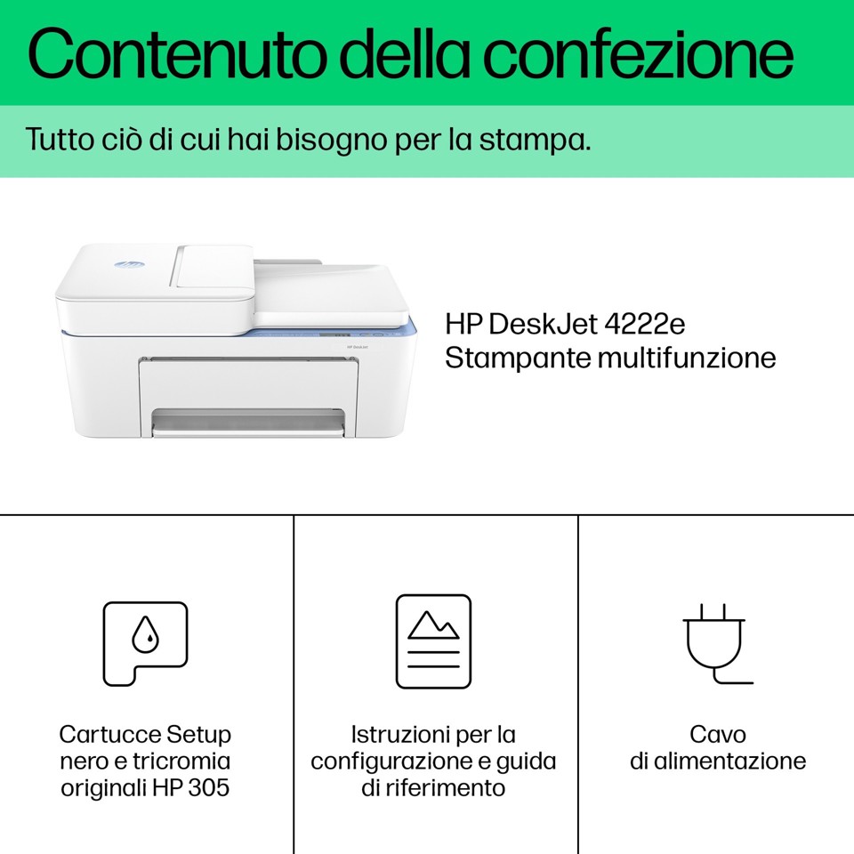 HP DeskJet Stampante multifunzione 4222e