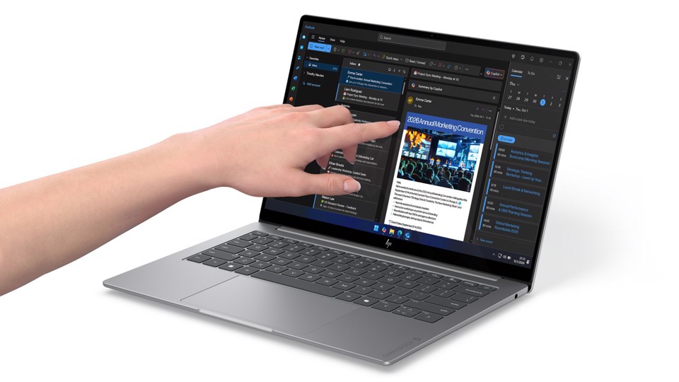HP E70F2EA laptop Computer portatile 35,6 cm (14") 2K 8 GB LPDDR5-SDRAM 256 GB SSD Wi-Fi 6E (802.11ax) Windows 11 Home AI PC