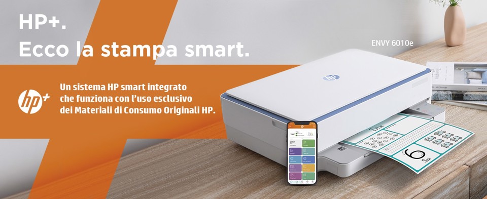 HP ENVY Stampante multifunzione HP 6010e, Abitazioni e piccoli uffici, Stampa, copia, scansione, wireless; HP+; idonea a HP Instant Ink; stampa da smartphone o tablet