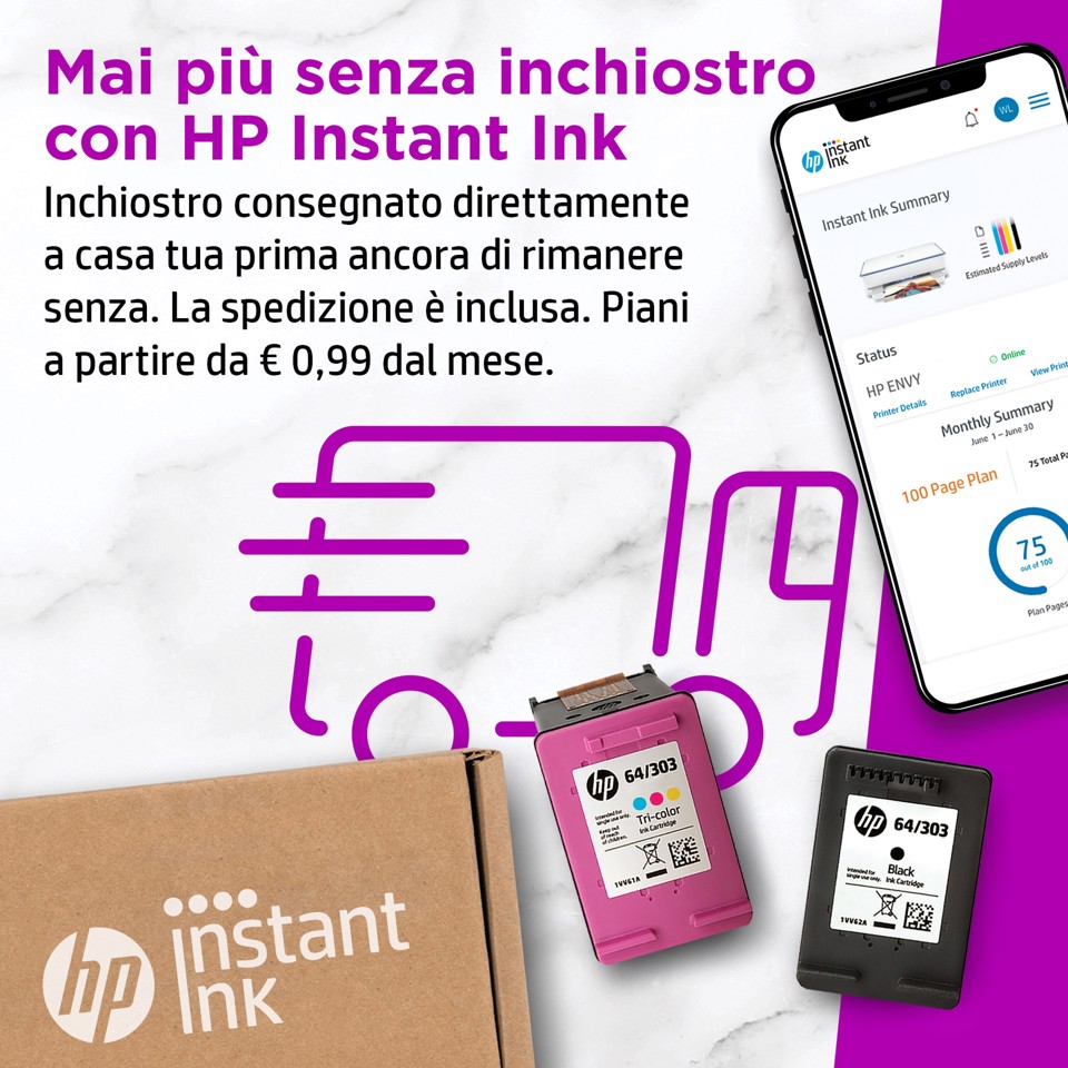 HP ENVY Stampante multifunzione HP 6010e, Abitazioni e piccoli uffici, Stampa, copia, scansione, wireless; HP+; idonea a HP Instant Ink; stampa da smartphone o tablet