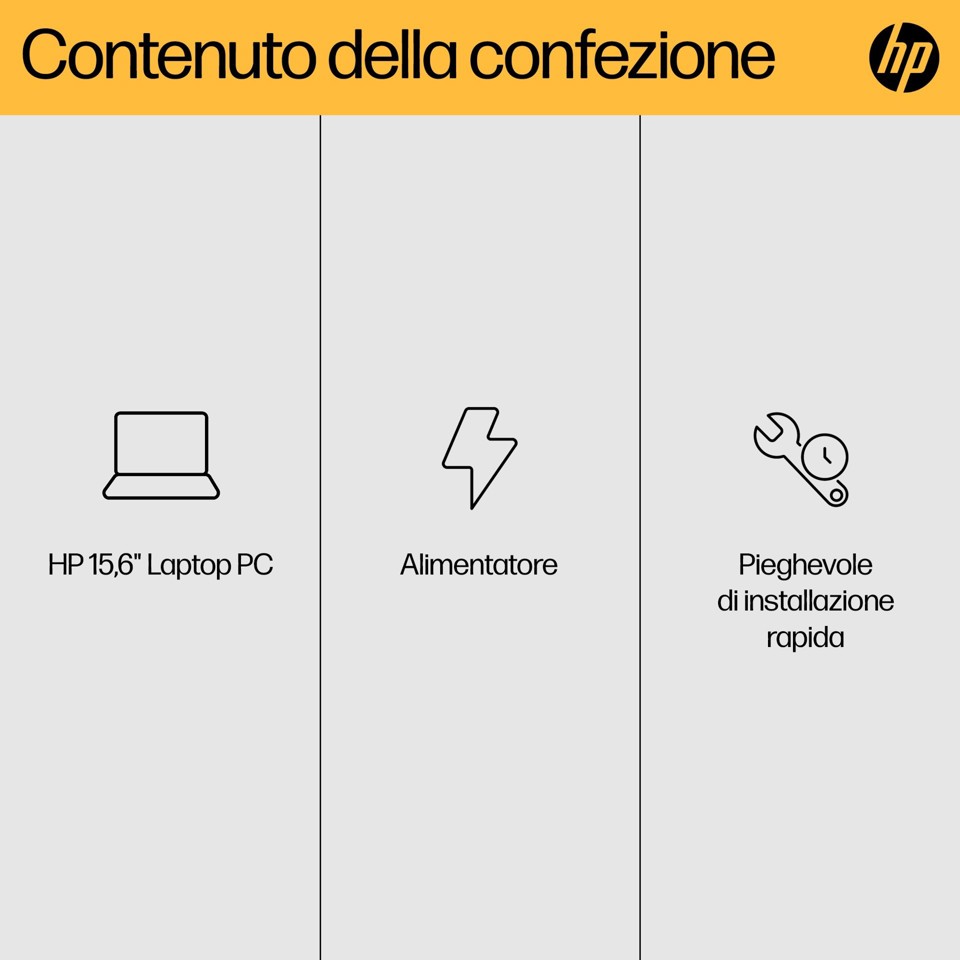 HP Laptop 15-fc0084nl AMD Ryzen™ 5 5625U Computer portatile 39,6 cm (15.6") Full HD 8 GB DDR4-SDRAM 512 GB SSD Wi-Fi 6 (802.11ax) Windows 11 Home Argento