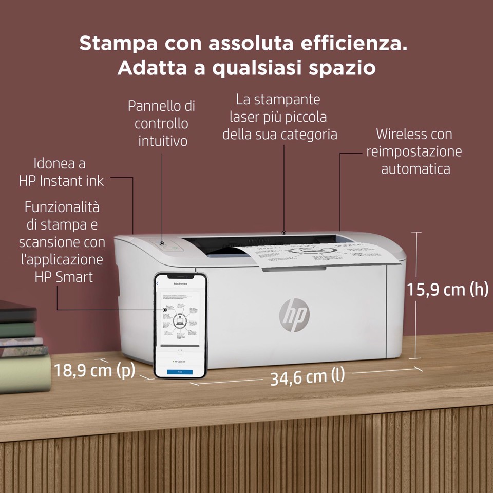 HP LaserJet M110w  Stampante laser compatta