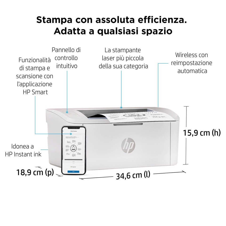 HP LaserJet M110w  Stampante laser compatta