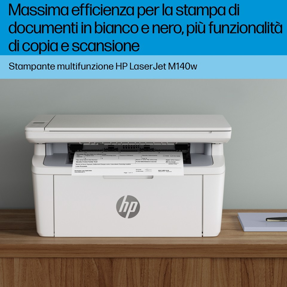 HP LaserJet Stampante multifunzione M140w