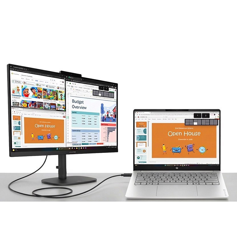 HP OmniBook 3 Laptop 16-by0005nlx AMD Ryzen™ 5 N150 Computer portatile 40,6 cm (16") 2K 8 GB DDR5-SDRAM 512 GB SSD Wi-Fi 6 (802.11ax) Windows 11 Home Grigio, Argento