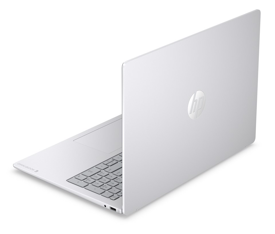 HP OmniBook 3 Laptop 16-by0005nlx AMD Ryzen™ 5 N150 Computer portatile 40,6 cm (16") 2K 8 GB DDR5-SDRAM 512 GB SSD Wi-Fi 6 (802.11ax) Windows 11 Home Grigio, Argento