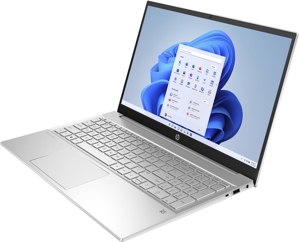 HP Pavilion 15-eh3015nl AMD Ryzen™ 7 7730U Computer portatile 39,6 cm (15.6") Full HD 16 GB DDR4-SDRAM 512 GB SSD Wi-Fi 6 (802.11ax) Windows 11 Home Argento