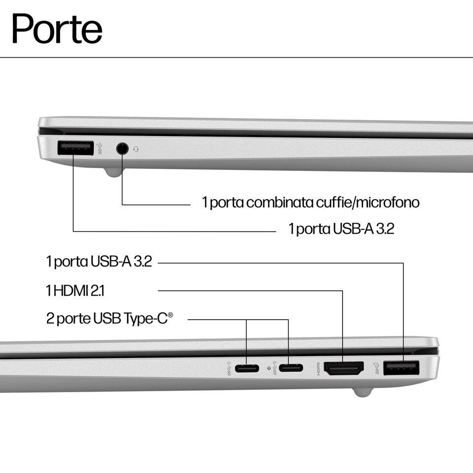 HP Pavilion 16-af0012nl Intel Core Ultra 5 125U Computer portatile 40,6 cm (16") WUXGA 16 GB LPDDR5-SDRAM 512 GB SSD Wi-Fi 6 (802.11ax) Windows 11 Home Argento