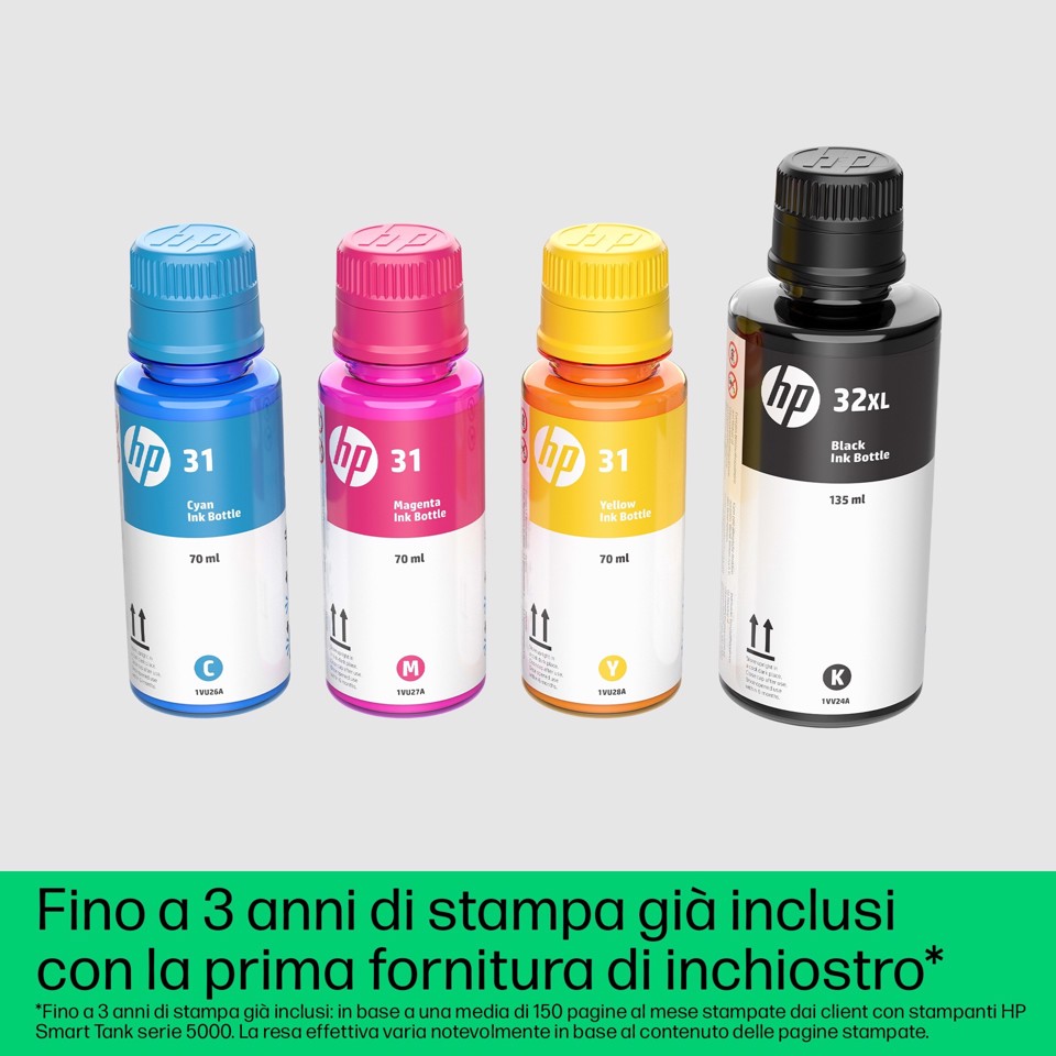 HP Smart Tank Stampante multifunzione 5105, Colore, Stampante per Abitazioni e piccoli uffici, Stampa, copia, scansione, wireless, Serbatoio stampante (tank) per grandi volumi di documenti, stampa da smartphone o tablet, Scansione su PDF