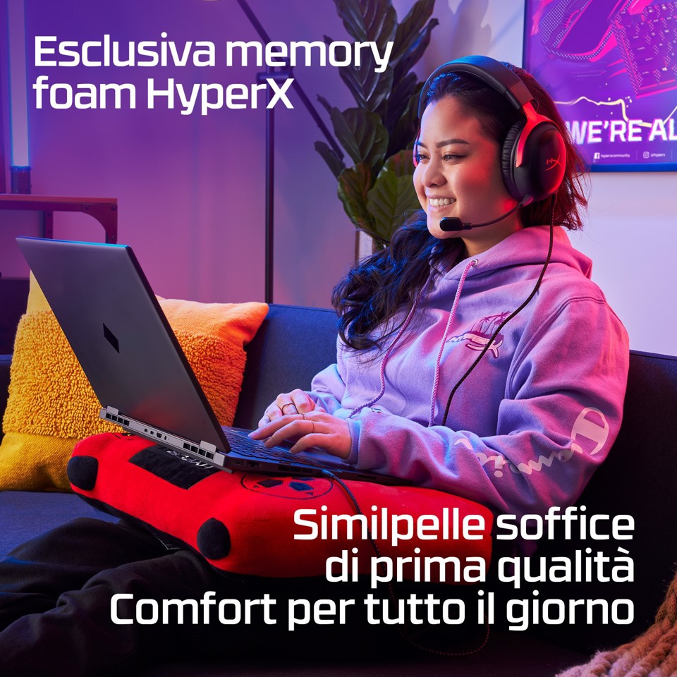 HyperX Cloud III – Cuffie da gaming (nero-rosso)