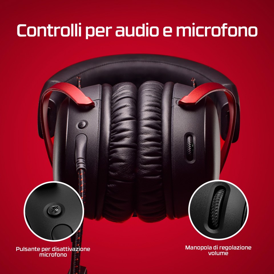 HyperX Cloud III – Cuffie da gaming (nero-rosso)
