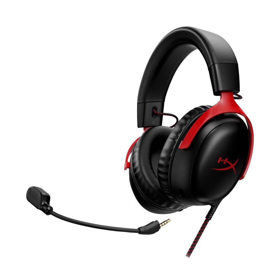 HyperX Cloud III – Cuffie da gaming (nero-rosso)