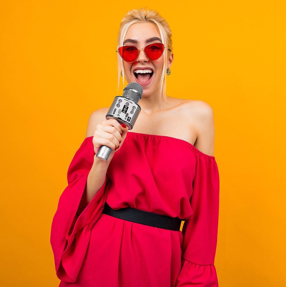 iDance PARTY MIC Argento Microfono per karaoke