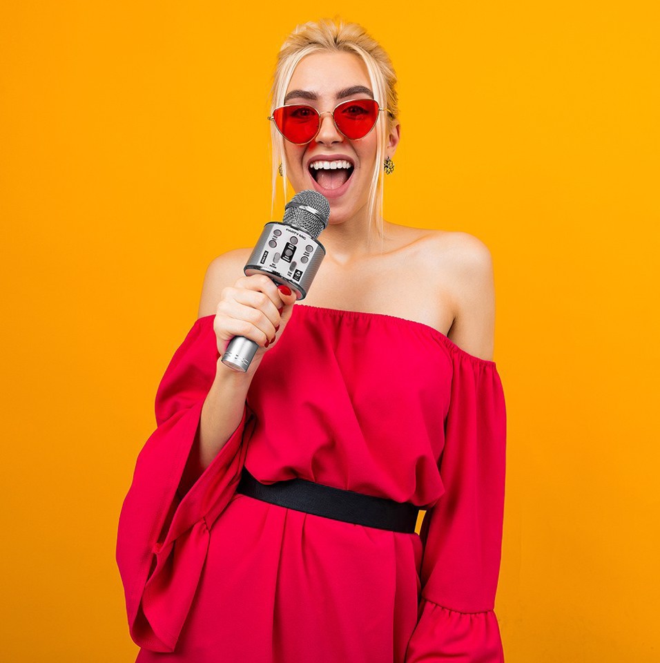 iDance PARTY MIC Argento Microfono per karaoke