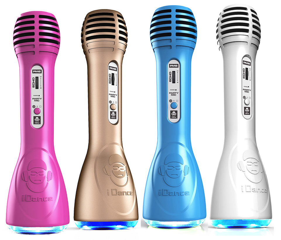 iDance Party Mic PM-6 Bianco Microfono per karaoke
