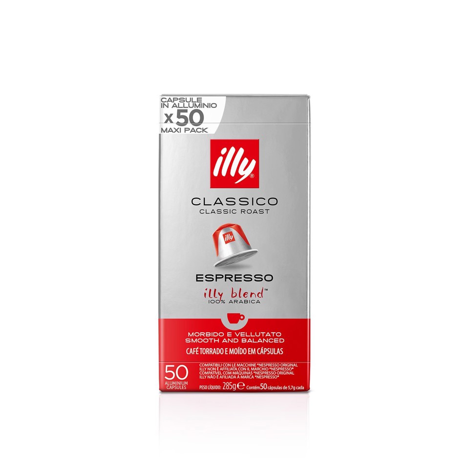 Illy Capsule caffe Nespresso classico in alluminio 50 pz
