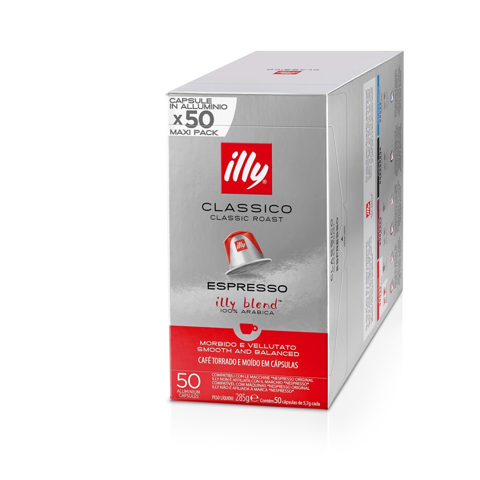 Illy Capsule caffe Nespresso classico in alluminio 50 pz