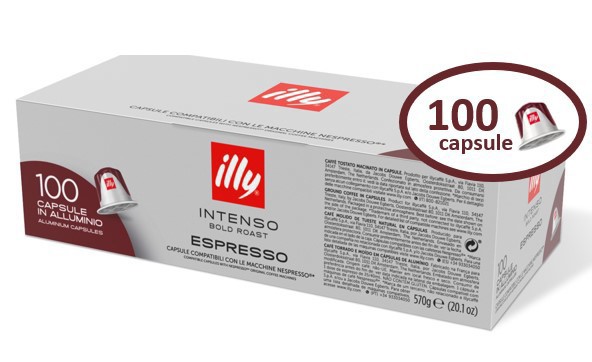 Illy Capsule caffè intenso compatibile Nespresso 100 pz