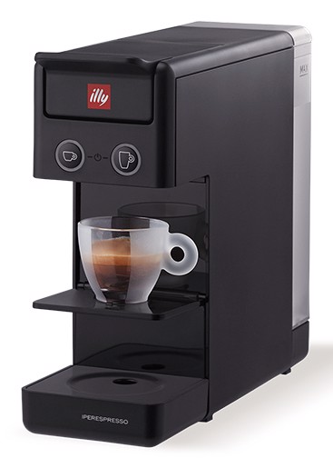 Illy Y3.3 Nera Macchina per caffè a capsule iperespresso - in omaggio 36 classic, 18 intenso