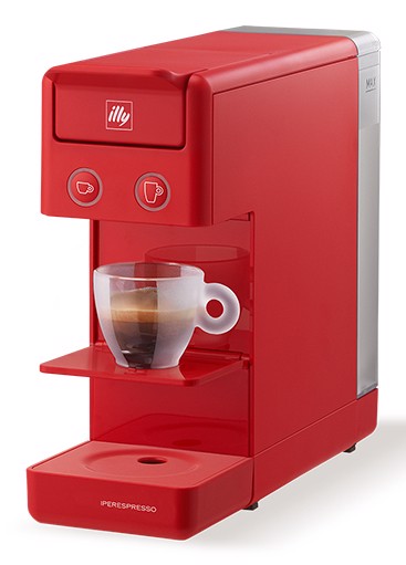 Illy Y3.3 Rossa Macchina per caffè a capsule iperespresso - in omaggio 36 classic, 18 intenso